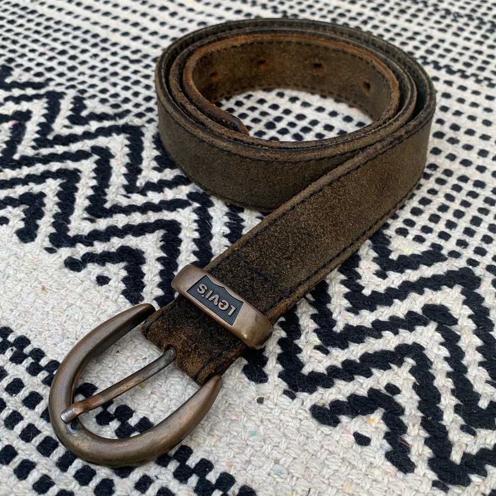Vintage Levi's Leather Belt size L/XL